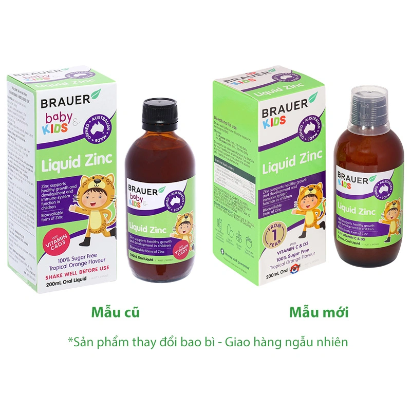 Thực phẩm bảo vệ sức khỏe Brauer Kids Liquid Zinc - 
